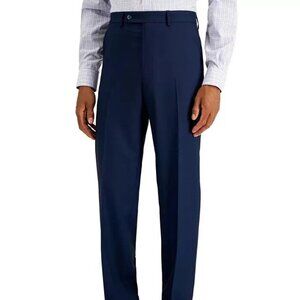 Nautica Men's Blue Birdseye Modern-Fit Dress Suit Pants 42R W36 NWT